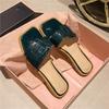 Leisure Fashion PU Slippers Casual Flat Shoes Female Women Slides Luxury Soft Microfiber Rome