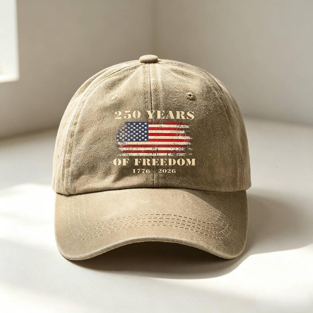 Printed baseball cap European and American soft top washed cotton dad hat outdoor sunshade sun protection cap embroidery logo