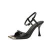 H3612-5 Metal square head summer high-heeled sandals femininity small sweet feet ring belt belt trim stiletto women's shoes