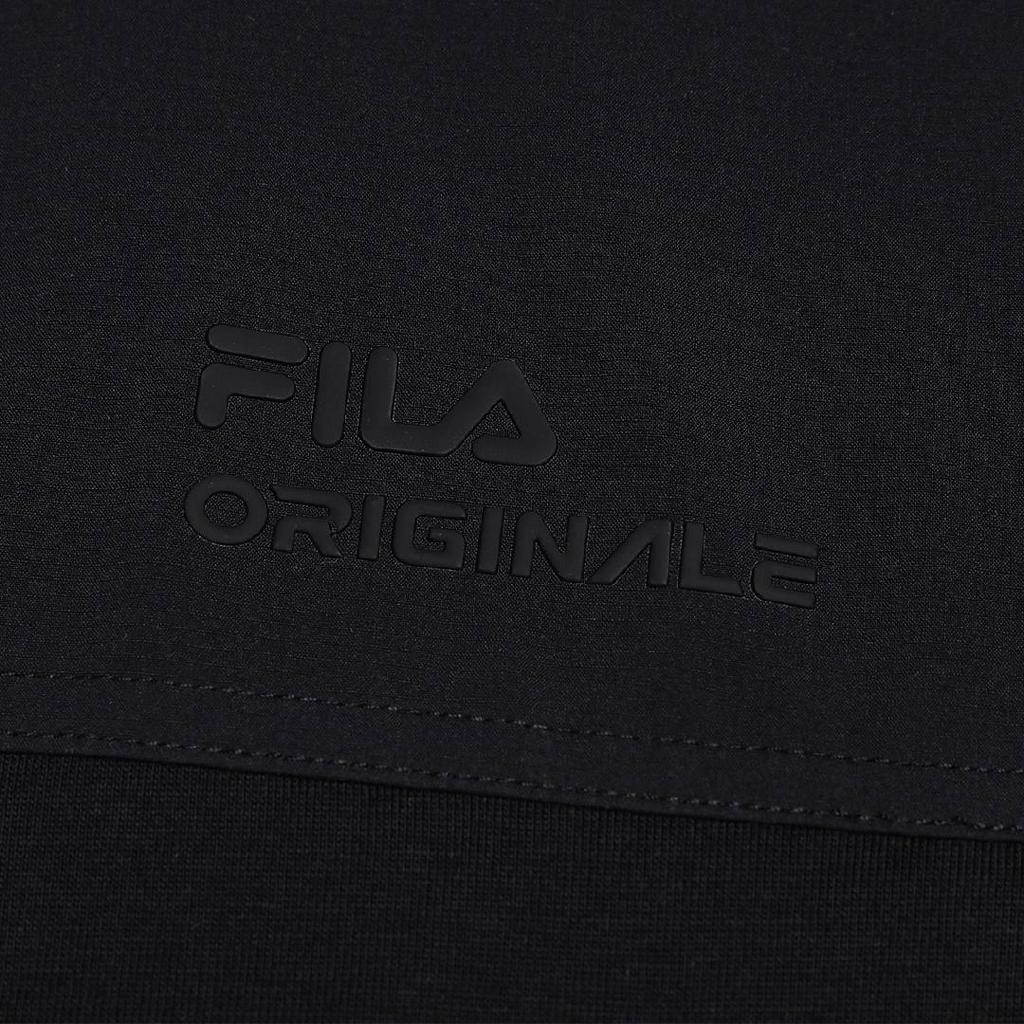 Fila Оригинальная футболка с круглым вырезом, коротким рукавом, блоками цвета, свободного кроя, мужские топы F11M629116F-BK