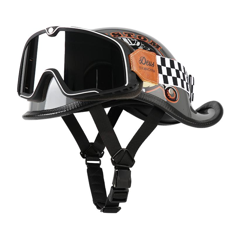 VGV Полушлем мотоциклетный шлем Электромобиль велосипед Езда Локомотив для Круизера Ретро Четыре сезона Унисекс подросток ребенок