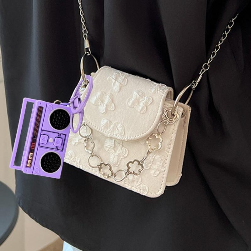 Миниатюрный диктофон-брелок, креативный брелок-магнитофон, портативный брелок-подвеска для рюкзака