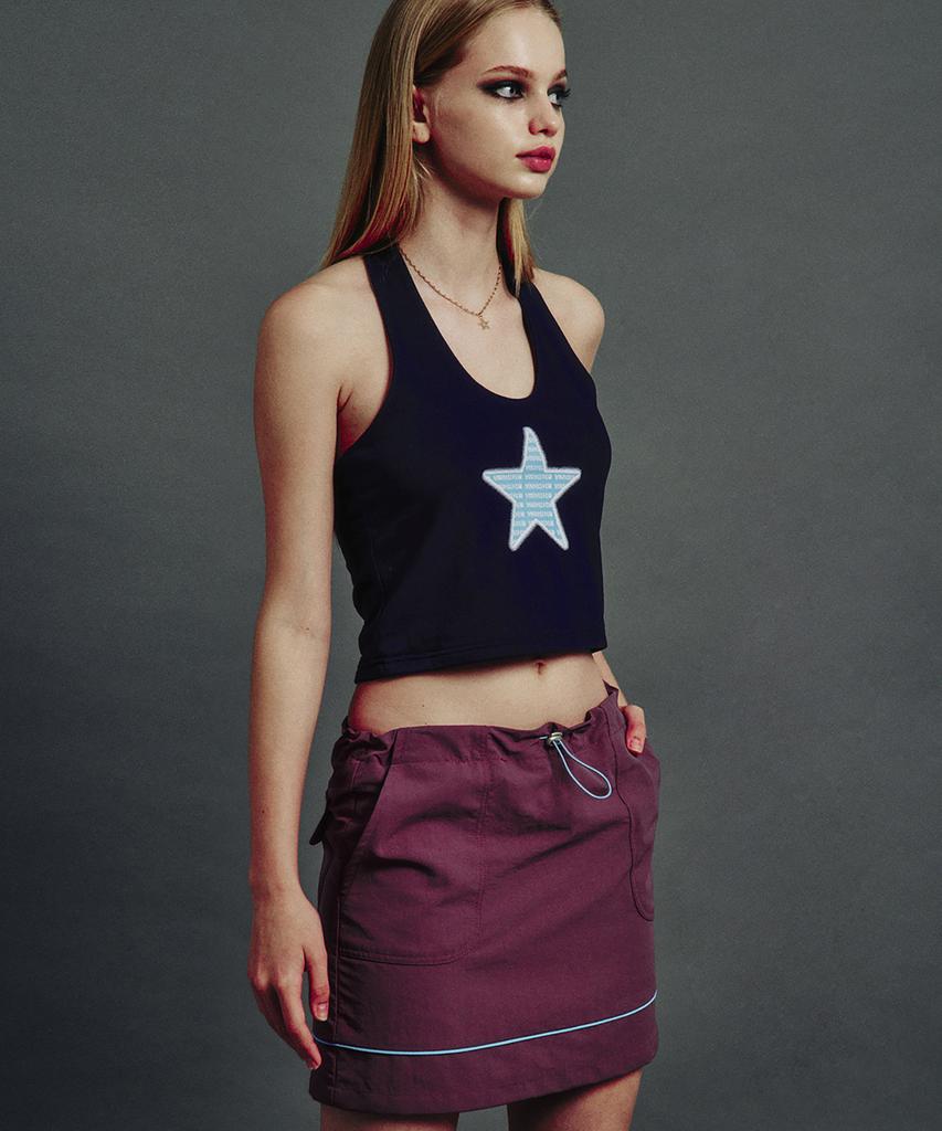 Minimal Fair Nylon Skirt Purple