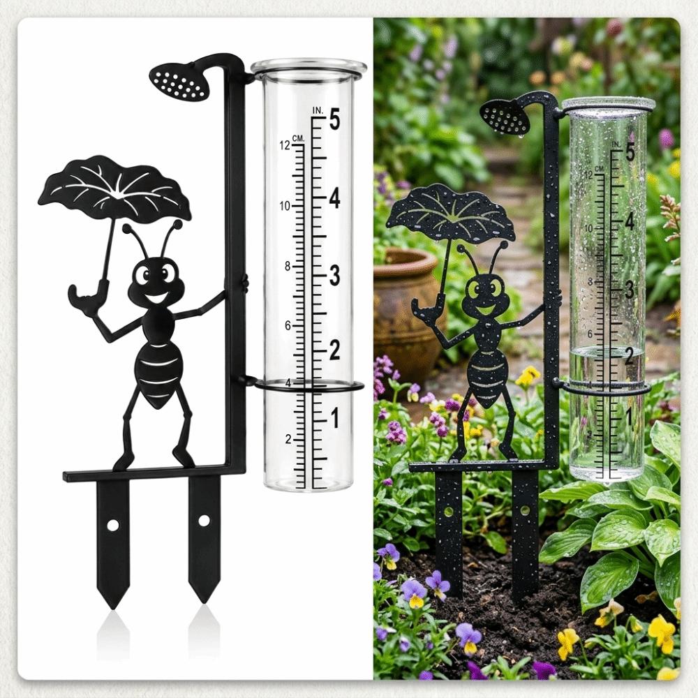 Clear Tube Garden Rain Gauge Dual Scale Rainfall Gauge New Outdoor Rain Gauge Patio Planter
