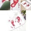 Halloween Cartoon Door Mat With Blood Footprint Pattern For Home Entryway Decor