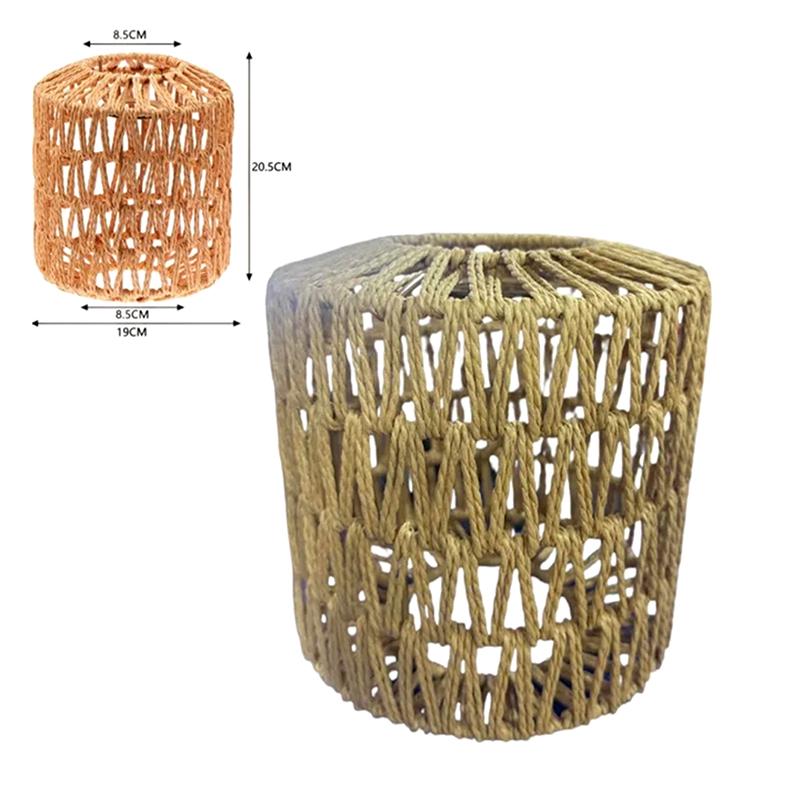 1 шт. Винтажный подвесной абажур Ручной работы Плетеный абажур Для гостиной Спальни Отеля Светильник из искусственного ротанга