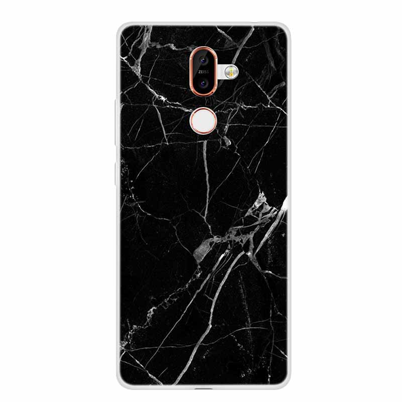 Чехол для Nokia 7 Plus Мраморный Мягкий Силиконовый Задняя Крышка Чехол для Телефона Модный Корпус Coque Nokia7 Plus Ударопрочный Fundas