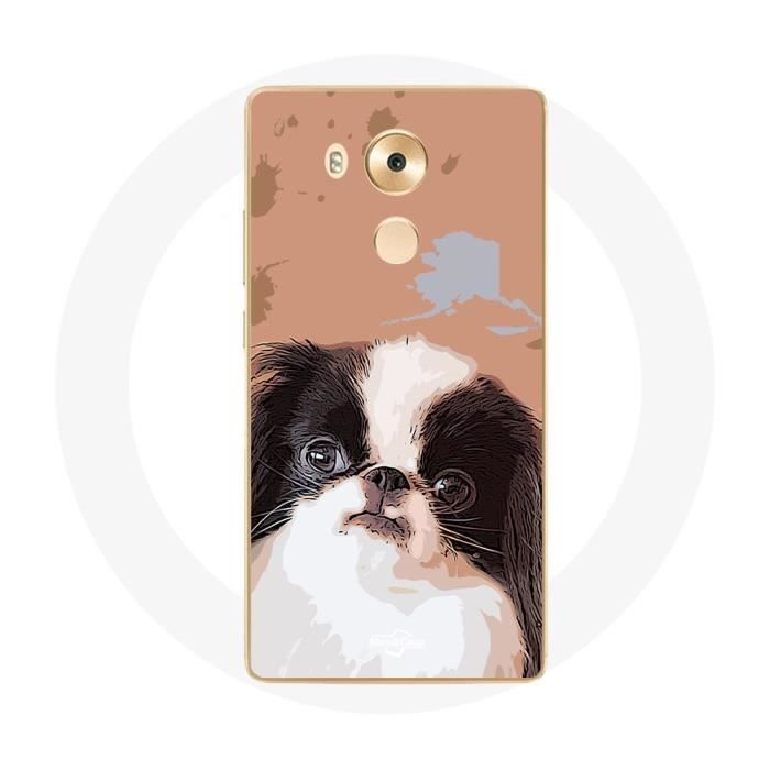 Coque pour Huawei Mate 8 Épagneul japonais Noir et Blanc Race de chiens