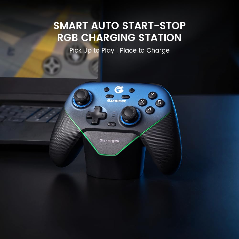 Беспроводной геймпад GameSir Super Nova для ПК с док-станцией, Беспроводной 2,4G, Низкая задержка, Контроллер Steam, Джойстик с эффектом Холла, Ультрабыстрая частота опроса 1000 Гц