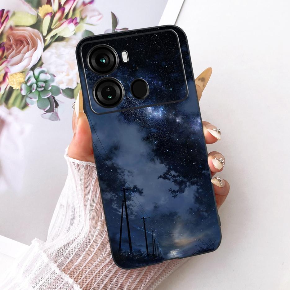 For Itel P40 Plus Case P683L Luxury Butterfly Tree Painted Cover Soft Silicone Phone Case For Itel P40 P662L P 40 ItelP40 + Bags
