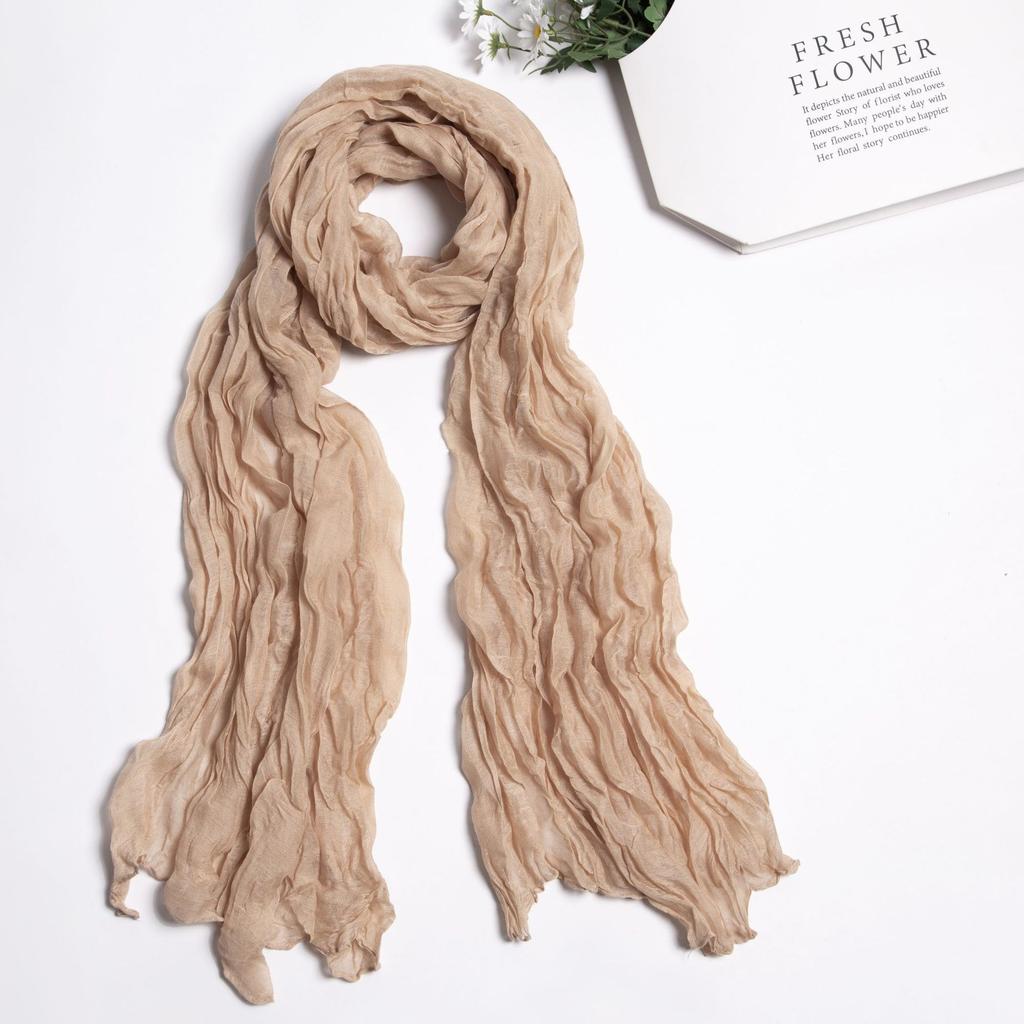 Twist Scarf, Balinese Yarn Candy Colored Pleated Scarf, Shawl Ladies Scarf