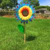 Красочная ветряная мельница с подсолнухом, ветряная турбина для газона, сада, вечерние украшения, уличный декор для кемпинга, пикника, сада и двора