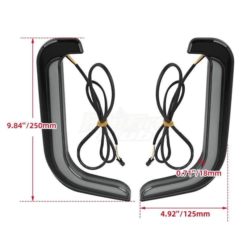 Motorcycle LED Fairing Lower Grills Light For Harley Touring Street Electra Glide Road Glide 1996-2013