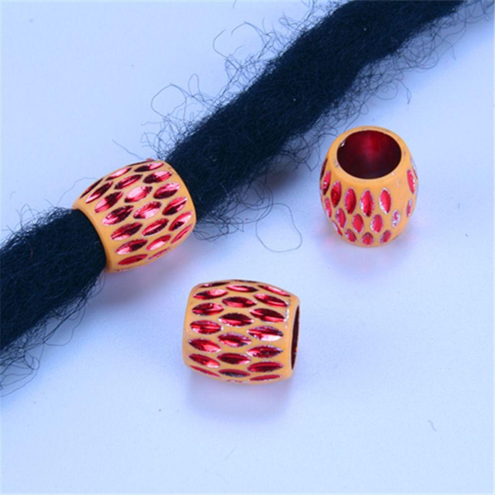 30 шт./компл. Пластиковые бусины с большим отверстием, разноцветные трубки для косичек, дреды, свободные бусины для вечеринки