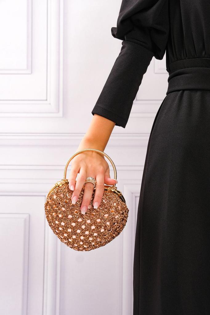 Women's Stylish and Useful Evening Dress Bag Women's Heart Stoned Saxe Blue Evening Dress Bag