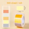 1roll Color Coding Labels Sticker Adhesive Rectangle Sticker Solid Colors Label Tag For Kitchen Seasoning Bottle Label TMZ