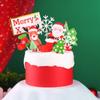 Merry Christmas Cake Toppers Santa Snowman Reindeer Elk Xmas Cupcake Toppers Cake Flags for Christmas Party Baking Dessert Decor
