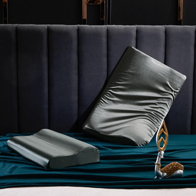 1 Pcs Luxury Satin Pillowcase Solid Color Satin Pillow Cover 30cmx50cm/40cmx60cm Pillowcase