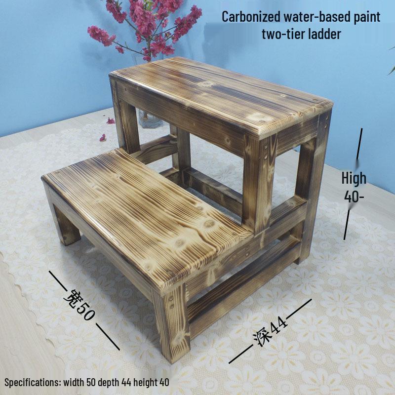Компактная складная стремянка из массива дерева для дома