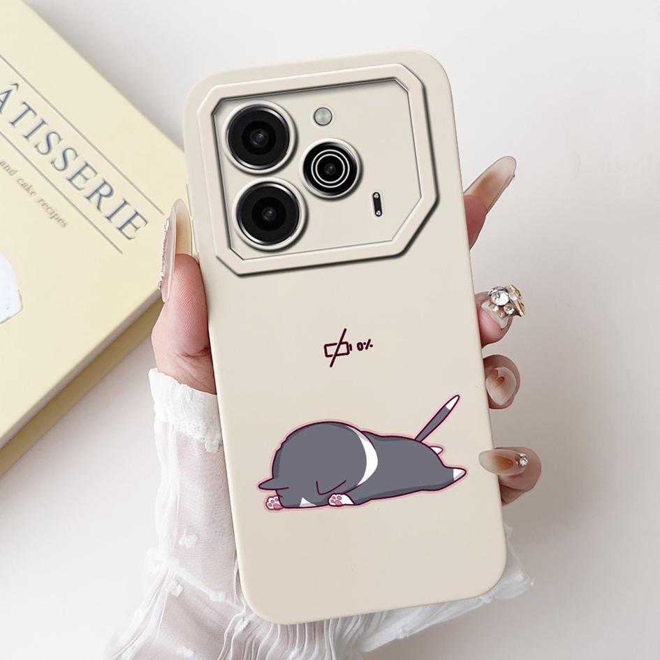 Pova 6 Case For Tecno Pova 6 Pro 5G Silicone Cover Cute Dinosaur Panda Camera Lens Protector Bumper For Tecno Pova6 Pro LI9 Capa