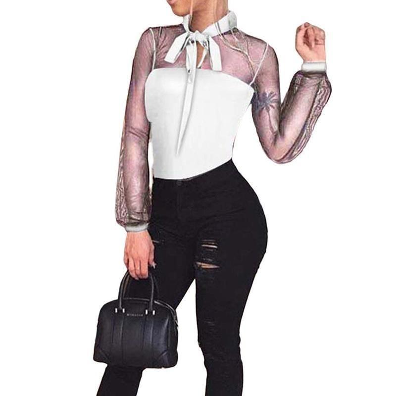 Женский боди с длинным рукавом, сексуальный, эластичный, облегающий, топы, повседневный леотард, простая рубашка