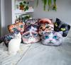 KADAX Pillow Pattern with Cat Print Mascot 30x45 Cm