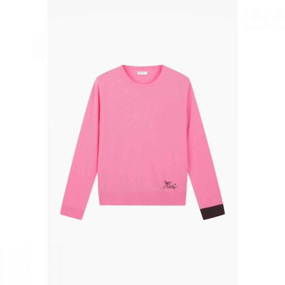 Benetton Wool Knit Block Sleeve Bakpf9561