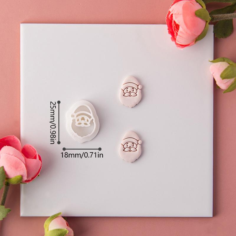 Мультфильм Рождество Новые колокольчики носки хрустальный шар форма для резки ювелирные изделия кулон тиснение инструменты DIY мягкая керамика серьги глиняная форма