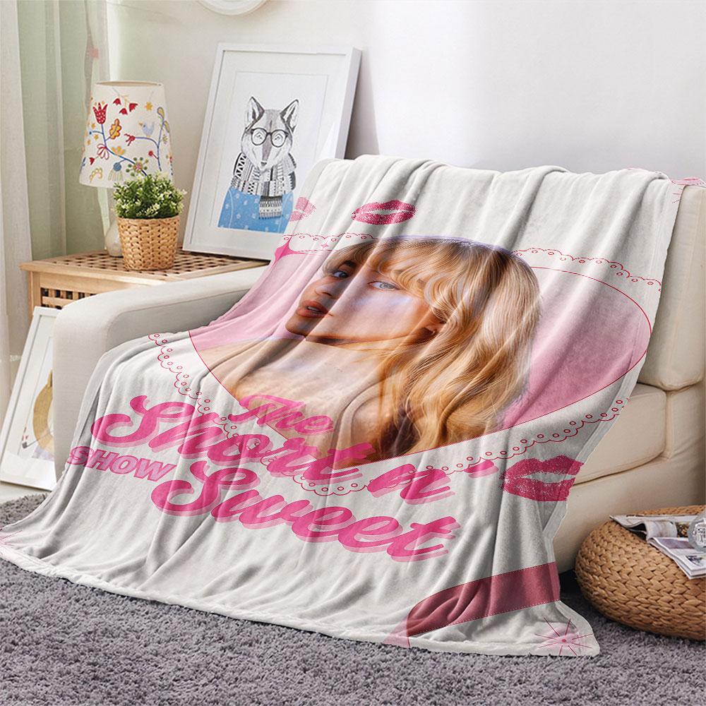 1PC Sabrina Carpenter Spark Blanket, High quality Comfortable for All Seasons, Home Decor, Warmth and Comfort
