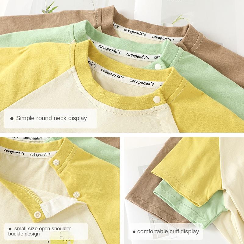 Одежда для малышей, повседневные футболки с короткими рукавами, летняя одежда для мальчиков и девочек, детские летние топы с половиной рукавов