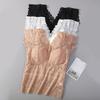 Women Lace Top Mesh Sheer Short Sleeve V Neck Undershirt with Padded Bra Floral Lace Tank Top Summer Casual Basic Shirt