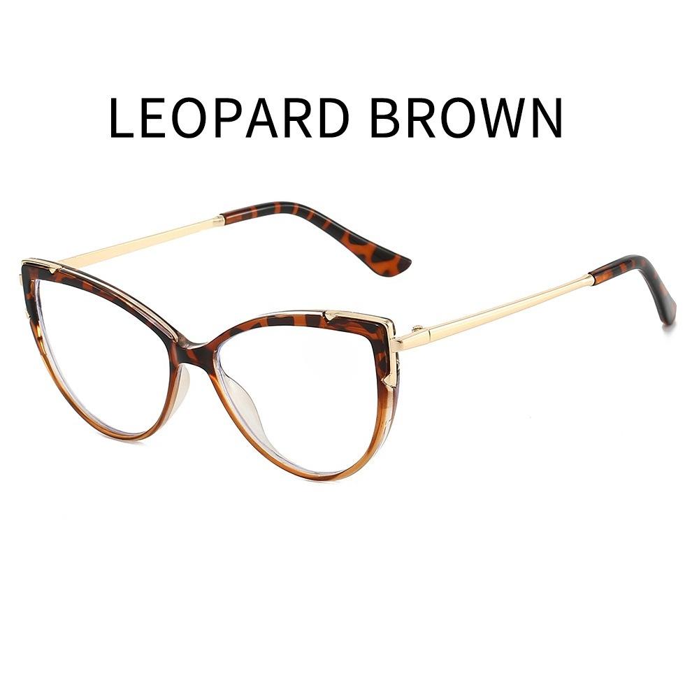 Новые Винтажные Очки для Чтения Кошачий Глаз Унисекс Ультралегкая Металлическая Рамка Защита от Синего Света Очки для Пресбиопии Женские Популярные Очки