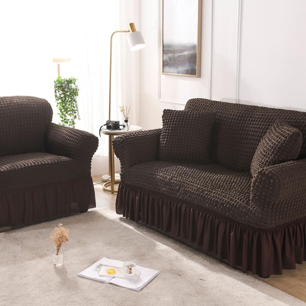 Сплошной цвет эластичный чехол для дивана для гостиной с принтом, эластичные секционные чехлы в клетку с принтом, чехол для дивана, L-образная форма, 1-4-местный