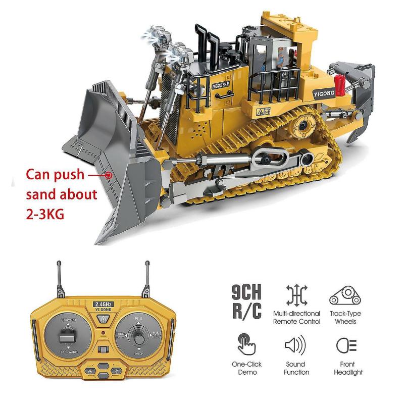 Remote Control Bulldozer Toys 1:24 Rc Trucks Remote Control Excavator For 4-15 Years Kids Birthday SXQ