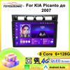 Для KIA Picanto 2007 Навигация GPS Android Автомагнитола Мультимедийный плеер Стерео wifi+4G Carplay авто видео