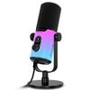 FDUCE USB/XLR Gaming Dynamic Microphone for Podcast Recording, PC Computer Gaming, Streaming, and Vocals with RGB Lighting, Mute Button, Gain Knob, He