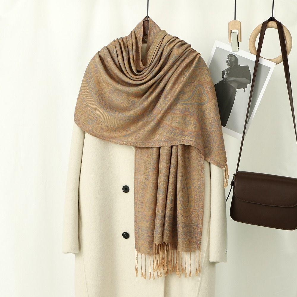 Luxury Elegant Winter Warm Shawl Wraps Thicken Long Fringed Shawl Wedding Party Evening Dresses