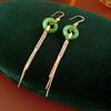 Green Ear Hooks (Real Gold Electroplated)