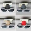 Elastic Sun Visor Glasses Clip PU Leather Ticket Card Clamp  Auto Interior Accessories