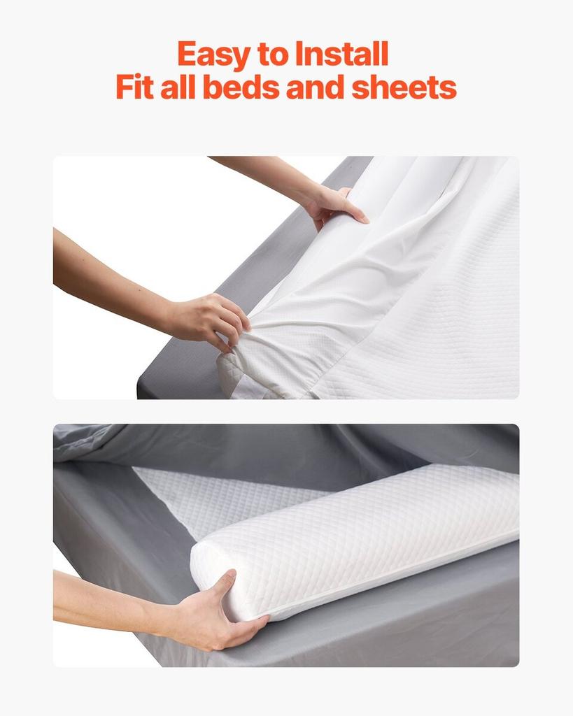 Bed Bumper for Toddlers 52 in Inflatable Bed Guard Rail with Flap 2 Packs