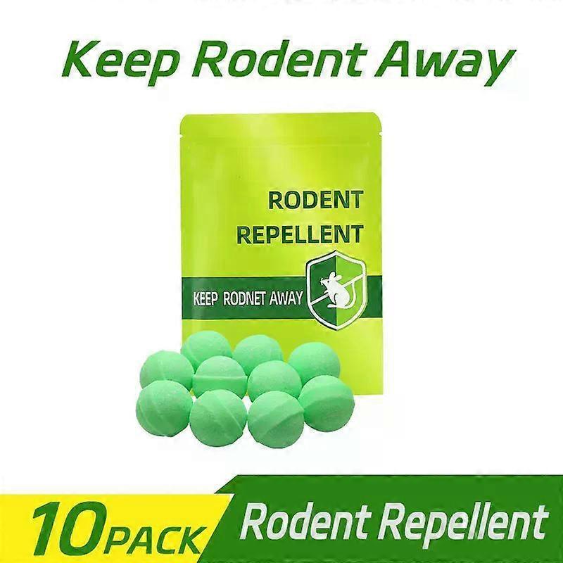 Rodent & Insect Repellent Balls Peppermint Oil Infused Moth Balls, Indoor & Outdoor Mouse, Rat & Squirrel Deterrent, Safe for Home & Garden (10 PACK)