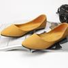 Fashion Pointed Women's Shoes Versatile Flats Frosted Leather Candy Colored Light Mouthed Shoes Women Loafers Spring/Autumn Woman Shoe