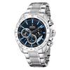 Timeless Chronograph Stainless Steel Black Dial Quartz F20668-6 100M Men's Watch