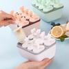 Прочная многоразовая форма для мороженого на палочке с крышкой, кубическая форма для мороженого, легко моется, пищевой силикон, морозильная камера, летний сезон
