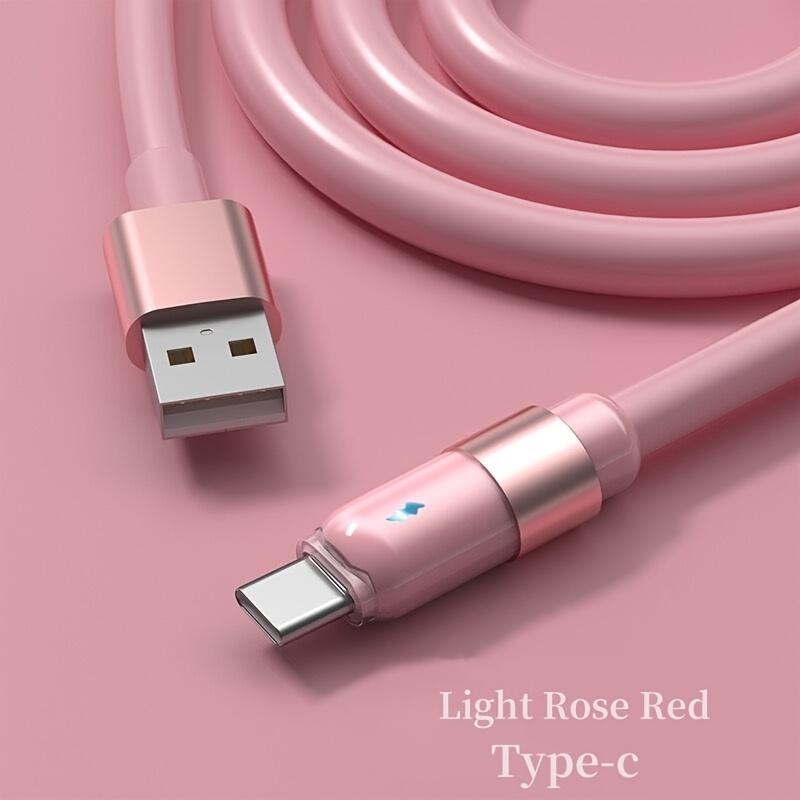 100W Super Fast Charge Data Cable Is Suitable For Apple Huawei Type-C Interface Liquid Silicone Charging Cable