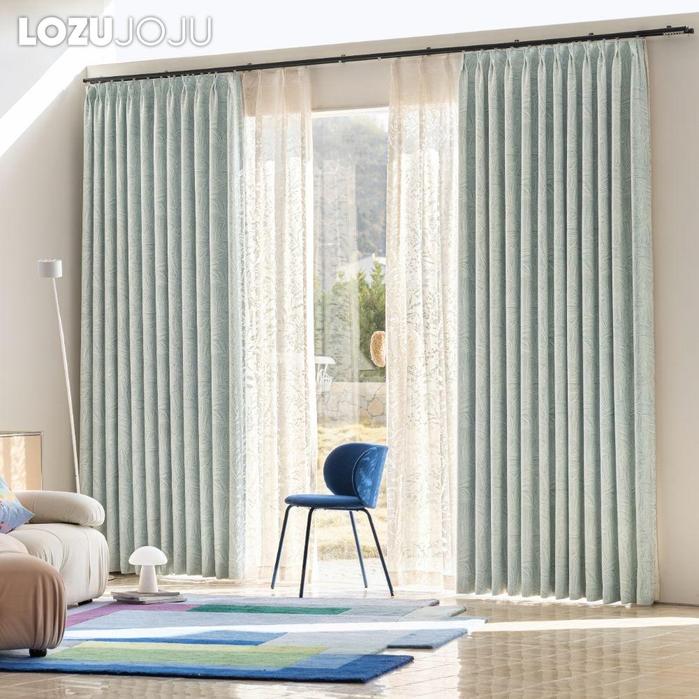 1 шт. LOZUJOJU Французские кремовые шторы Рельефные шторы Жаккардовые 95% светонепроницаемые шторы для спальни, гостиной, балкона, окна для домашнего декора