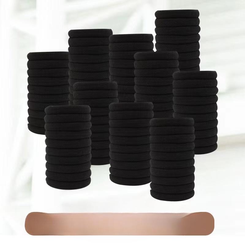 Черные женские эластичные тканевые резинки для волос Резинка для волос Резинка для волос Кольцо для галстука Веревка для девочек Держатель для хвоста Головные уборы
