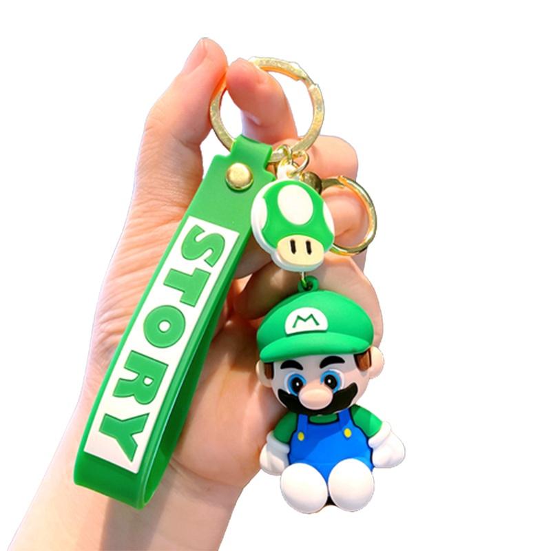 Keychain Super Mario Toy Cartoon Key Ring Bag Pendant Doll Kids Gifts Decorate
