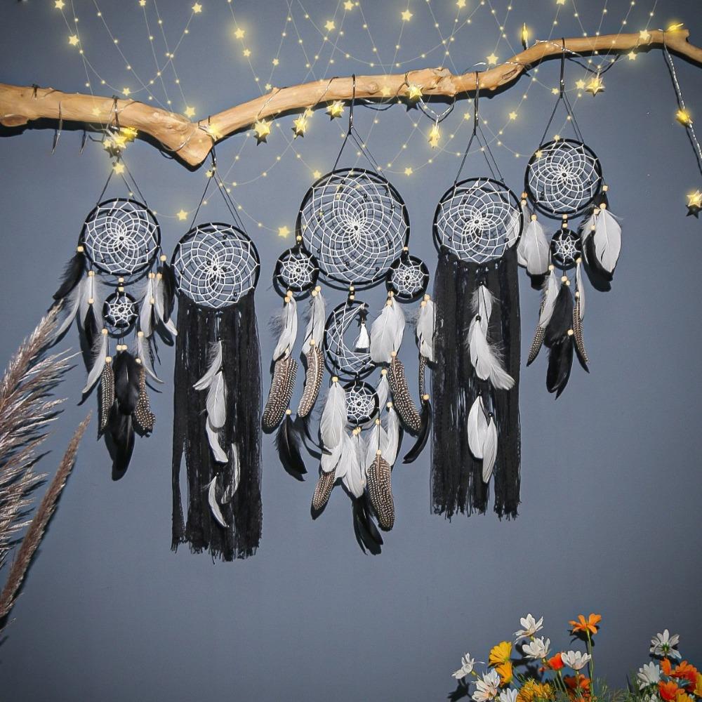 5 Set Wall Decor Large Dream Catchers for Bedroom Adult Boho Dream Catcher Hanging Ornament Teen Dorm Room Decor Festival Gift