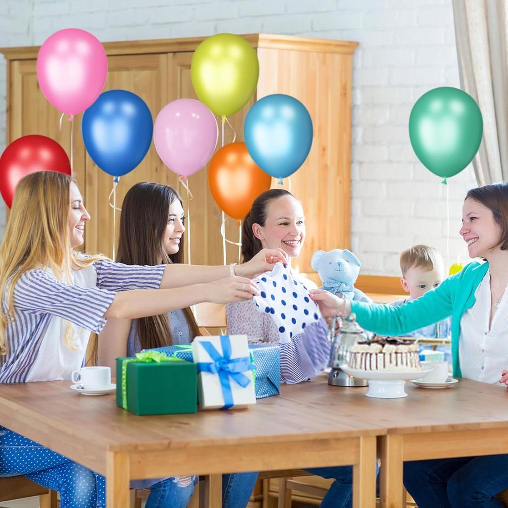 120Pcs Balloons Assorted Colors,12 Inch Latex Party Balloon for Birthday Party, Light Multi Color Ballons Rainbow Balloons for Wedding Baby Shower